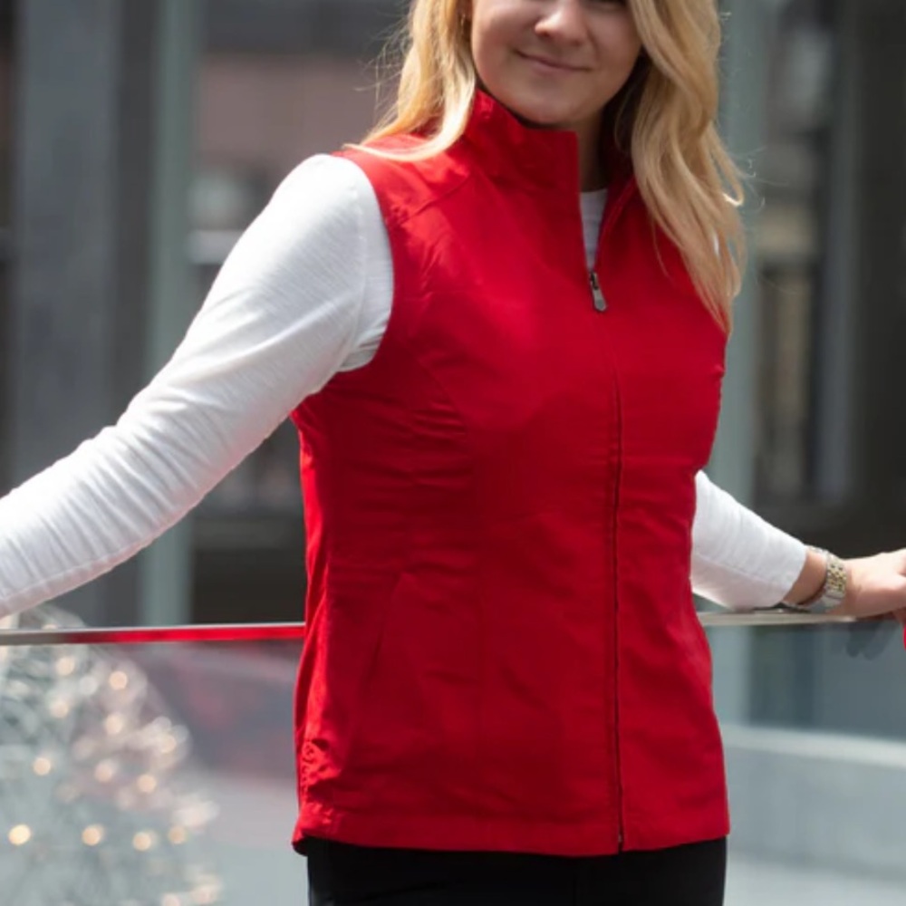 MC Scott for Golf Red Full Zip Vest - Size Large